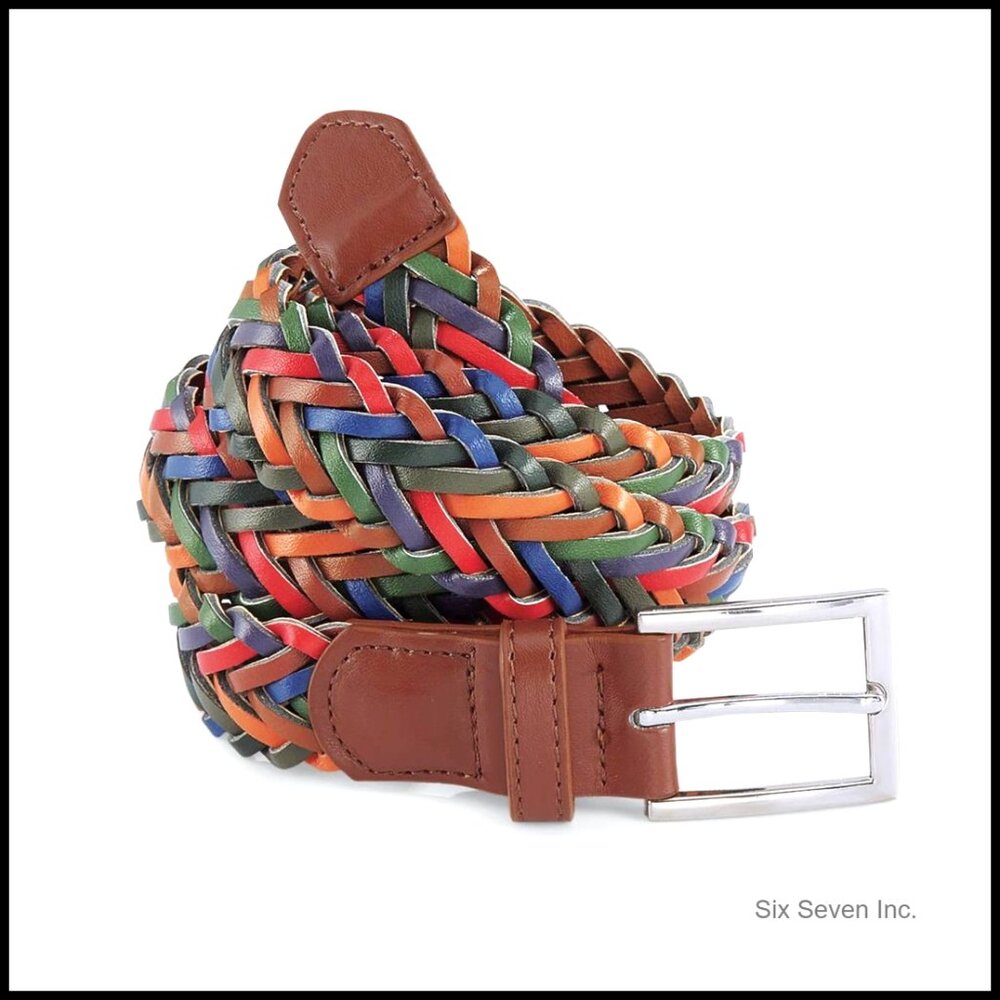 Adjustable Vegan Leather Braided Belt, Women's Casual Accessory, No-Holes Design